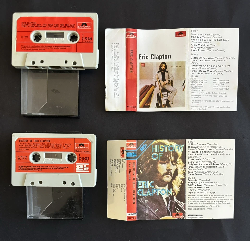 Eric Clapton - Eric Clapton 1970 Debut & 2LP History Of Eric Clapton Cassette - Image 2 of 4