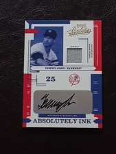 2004 Absolute Memorabilia Authentic Signature & Jersey Tommy John #016/100 Auto