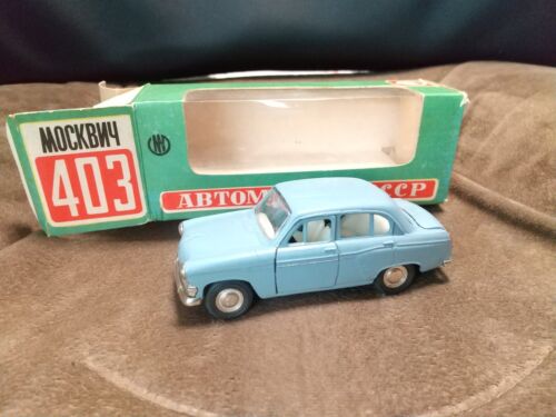 Rare Vintage 1976 Novoexport 1:43 MOSKVITCH 403 A7 USSR CCCP Light Blue - Picture 8 of 17