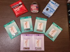 Lot Of Vintage Pantyhose- Knee-highs -Reinforced Toe- Suntan/Jet Black/Navy Blue