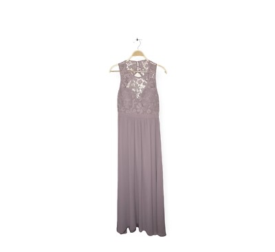 maniju bridesmaid dresses Maniju Purple Sleeveless Lace Top Open Back Bridesmaid Dress Size Large