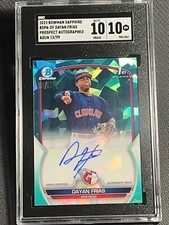 2023 Bowman Chrome 1st AQUA REFRACTOR PROSPECT ROOKIE AUTO Dayan Frias 13/99