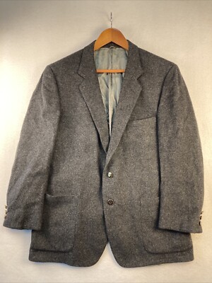 GIVENCHY Paris Gentleman Gray Camels Hair Suit Jacket Blazer Mens 40R? USA VTG