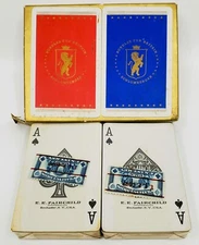 E.E. Fairchild Bundles For Britain Inc Schlumberger Gilt Edge Playing Cards *NEW