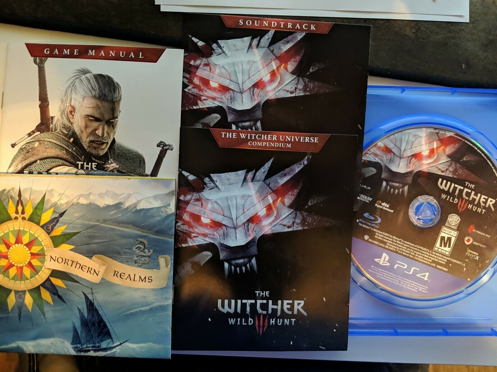 The Witcher 3 WILD HUNT - PS4 w/ Bonus Soundtrack disc Playstation 4,  Complete