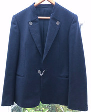 niebieska Zeiler Loden Summer Loden Janker z haftem Tradycyjna kurtka rozm. 50