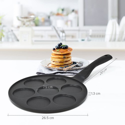 Pfannkuchen Pfanne, 7-Kreis-Formen, 27 cm Pancake Pfanne Spiegelei Eierpfanne~! - Bild 11 von 19
