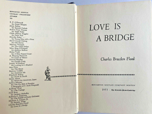 Love is a Bridge, Charles Bracelen Flood, 1953 1st Ed, New York Romance - Picture 8 of 12