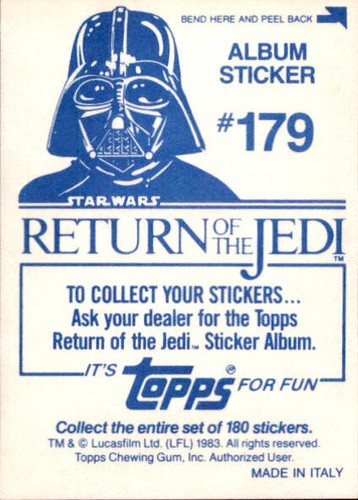 Star Wars ROTJ Trading Card Sticker Album Complete Your Set You Pick 1983 Topps - Bild 353 von 355