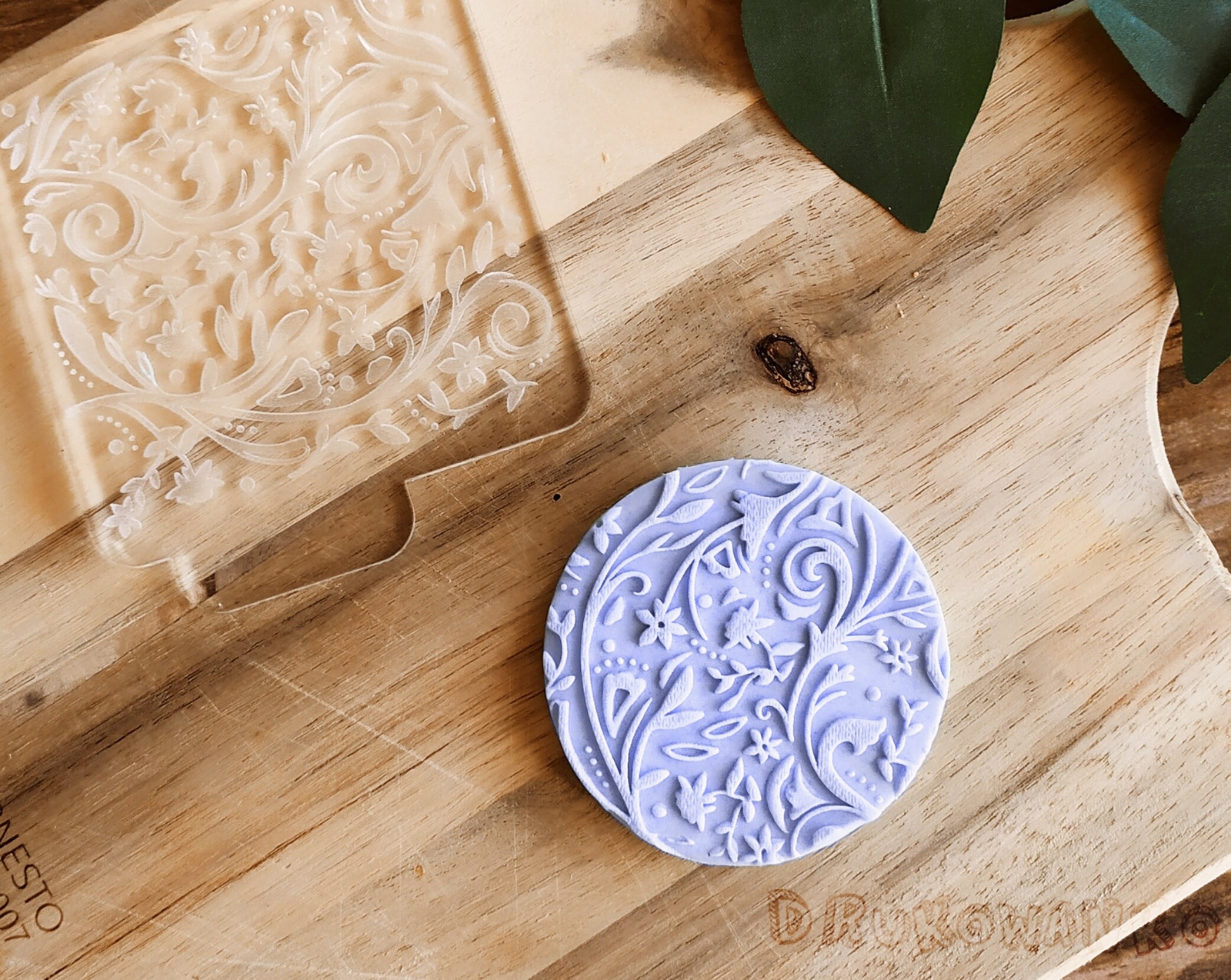 Pattern Curly Art Traditional Decoration - Embosser Stamp for cookies, Cake