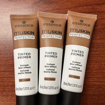 Essence MySkin Perfector Tinted Primer Matte Makeup Cream 50 Deep (3 Pack)