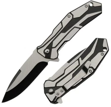 Rite Edge Black Raider Assisted Folding Knife 3.5" Stainless Steel Construction