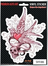 BIRD AND SKULL VINYL STICKER - brand new
