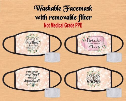 FUNNY QUOTES DESIGN FACE MASK | eBay