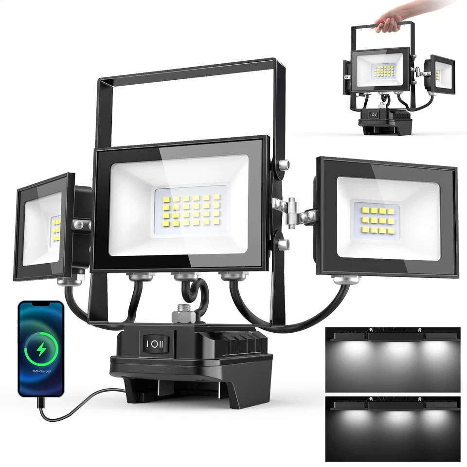 90W for Makita Li-ion battery LED work light 18V spotlight light flashlight - Image 3 of 4