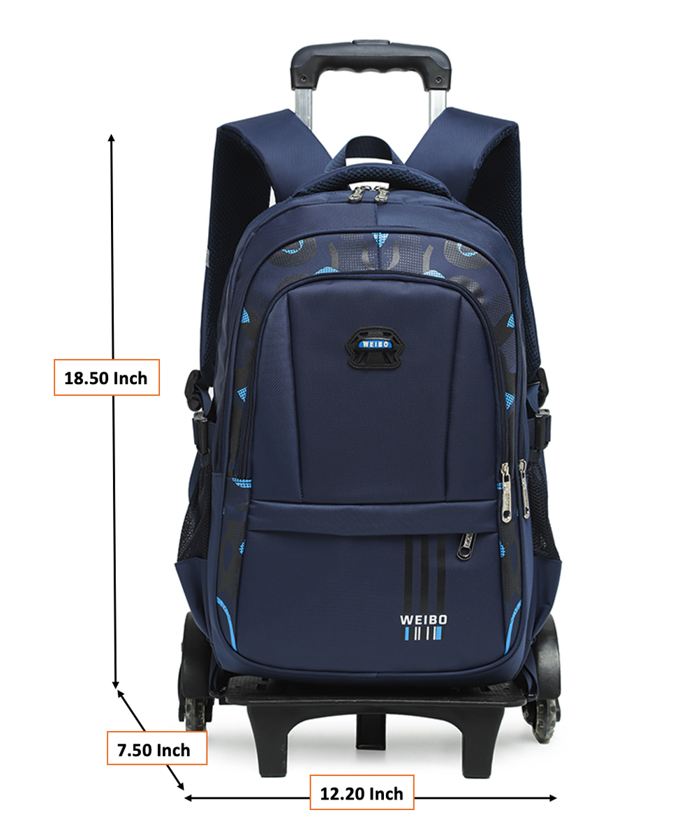 Wadan 6-Wheels 17.50 Inch Rolling School Backpack Kids Luggage Shoulder  Backpack | eBay