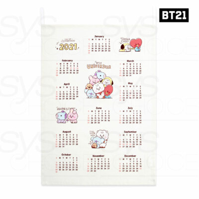 BTS Fasta 2021 カレンダー　新品未開封 BTS BT21 Official Authentic Goods Baby Sketch Fabric