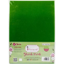 DRESS MY CRAFTS - SHRINK PRINK SHRINK SHEETS- 10 SHTS GREEN FROSTED