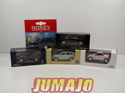 TRI95 : 5 X 3 inches NOREV 1/64 Peugeot 4007, 206, 308 CC, 908 RC, mégane