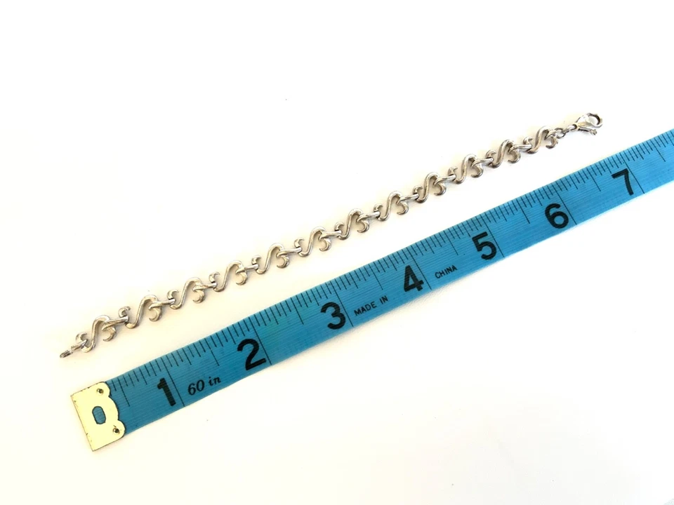 "Brazalete Jane Seymour JWBR plata esterlina corazones abiertos lisos vinculados 925 7""" Foto 4 de 4