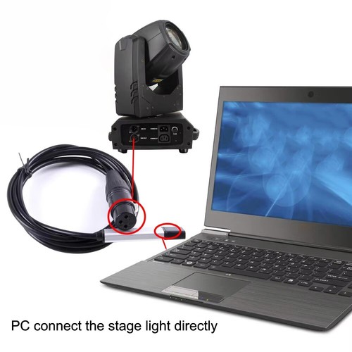 USB to DMX Interface Adapter DMX512 Stage Light Controller Cable For PC Disco - Picture 7 of 19