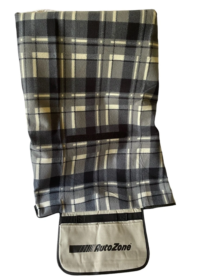 Manta Coche Autozone Fuerte Impermeable Espalda Azul Manta a Cuadros 52x46" Foto 2 de 3