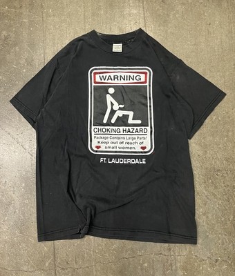 Sex Shirt Vintage 1990s Choking Hazard Adult Humor Large USA