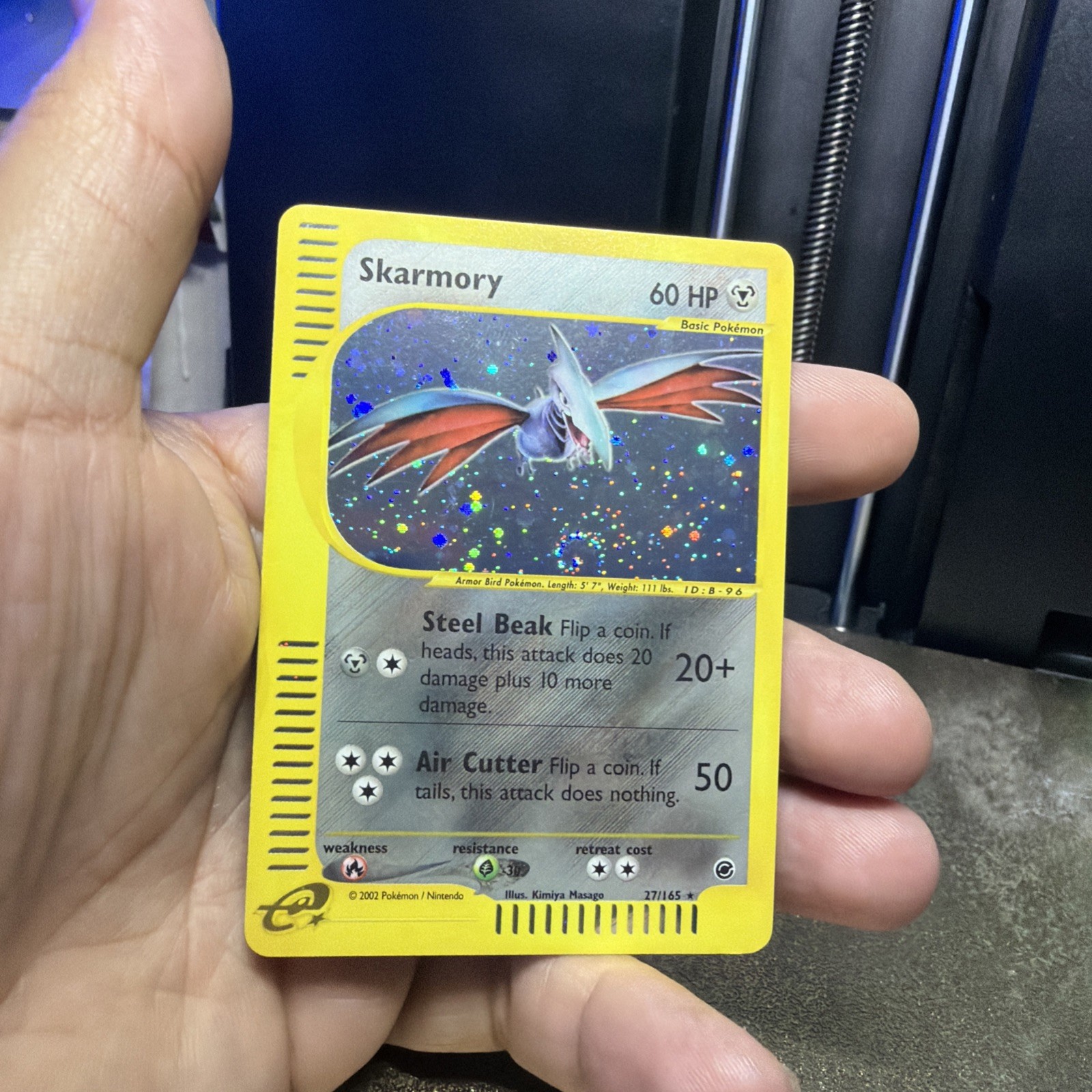 Pokémon TCG Skarmory 27/165 Holo Rare Expedition Base Set LP