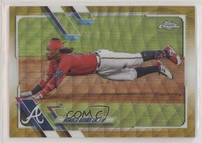 2021 Topps Chrome Gold Wave Refractor 50/50 Ronald Acuna Jr #50 jc3