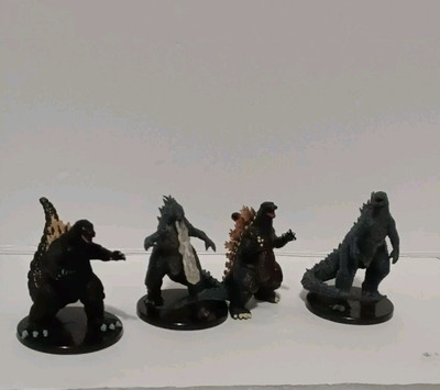 2014 GODZILLA NECA Wizkids Godzilla MINI Figures standing pose - 2''  4 Figures 