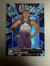 2024-25 Donruss Optic #4 Cody Williams MY HOUSE! Purple Prizm Rookie RC Jazz