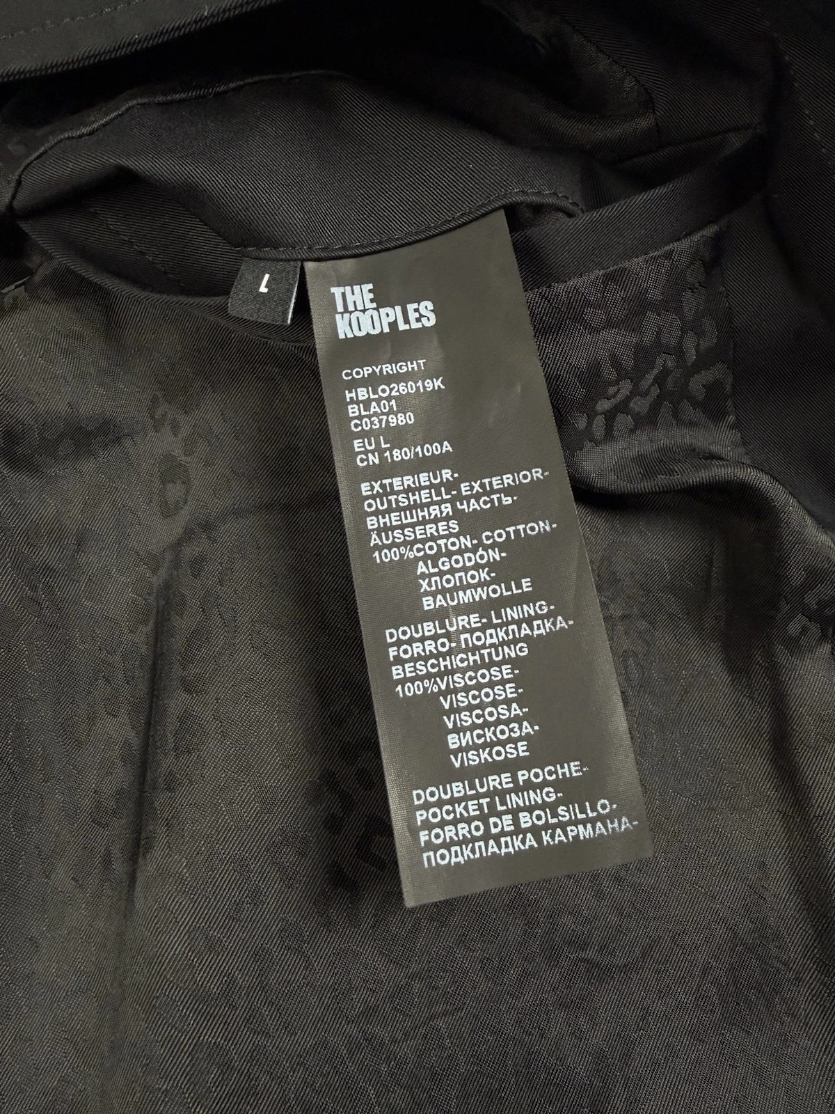 The Kooples Black Military Jacket Zip/Button Front Lined Pockets Men’s L image 14
