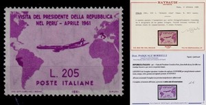 1961 - GRONCHI ROSA, NEW stamp with INTEGRAL RUBBER MNH Certificates