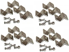 WindyNation (4 Sets) Solar Panel Z Bracket Mount Mounting Set RV Boat Silver 