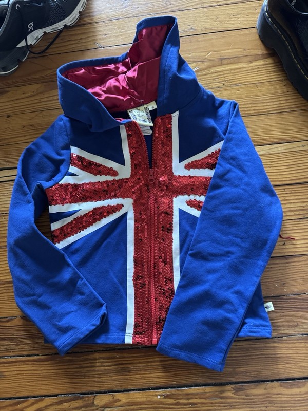The English Roses Madonna British Flag Jacket Hoodie 10 Girls