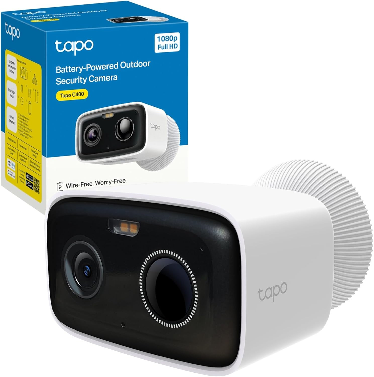 C400 Telecamera Wifi Esterno FHD Senza Fili Batteria 5200mAh 180 Giorni