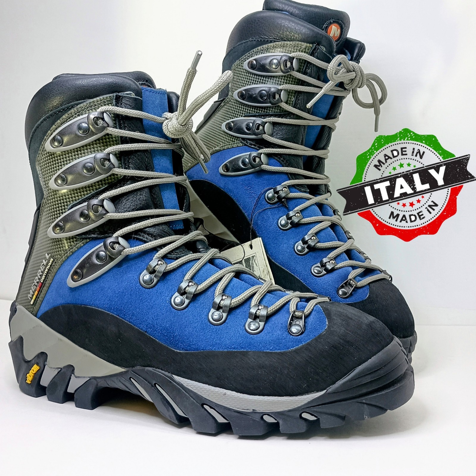 Hecho en Italia Talla 8 Merrell Expedition Nuevo Antiguo Stock Bota de Montañismo Muestra