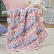 Herrschners® Cotton Candy Waves Blanket Crochet Kit