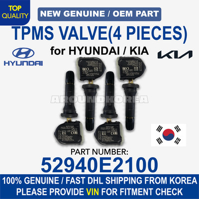 NEW GENUINE OEM Hyundai & Kia TPMS Sensor Ioniq 6 AWD EV3 52940E2100 4 Pieces