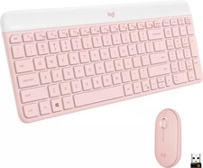 Logitech - MK470 Full-size Wireless Scissor Keyboard and Mouse Bundle for Win...