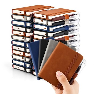 24 Pack Pocket Small Journal Notebook with Pen A7 Mini Notebook for Writing 2...