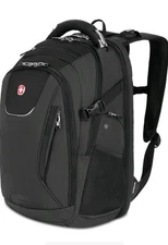 Swisstech Travel Tech Elite Laptop Backpack TSA Comp. Scansmart USB Port Grey