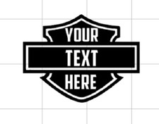 Custom Harley Shield Motorcycle Vinyl Decal Sticker
