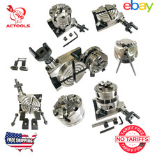 Rotary Table 3" Inch 80mm Horizontal And Vertical & Chuck All Sets ACTOOLS USA