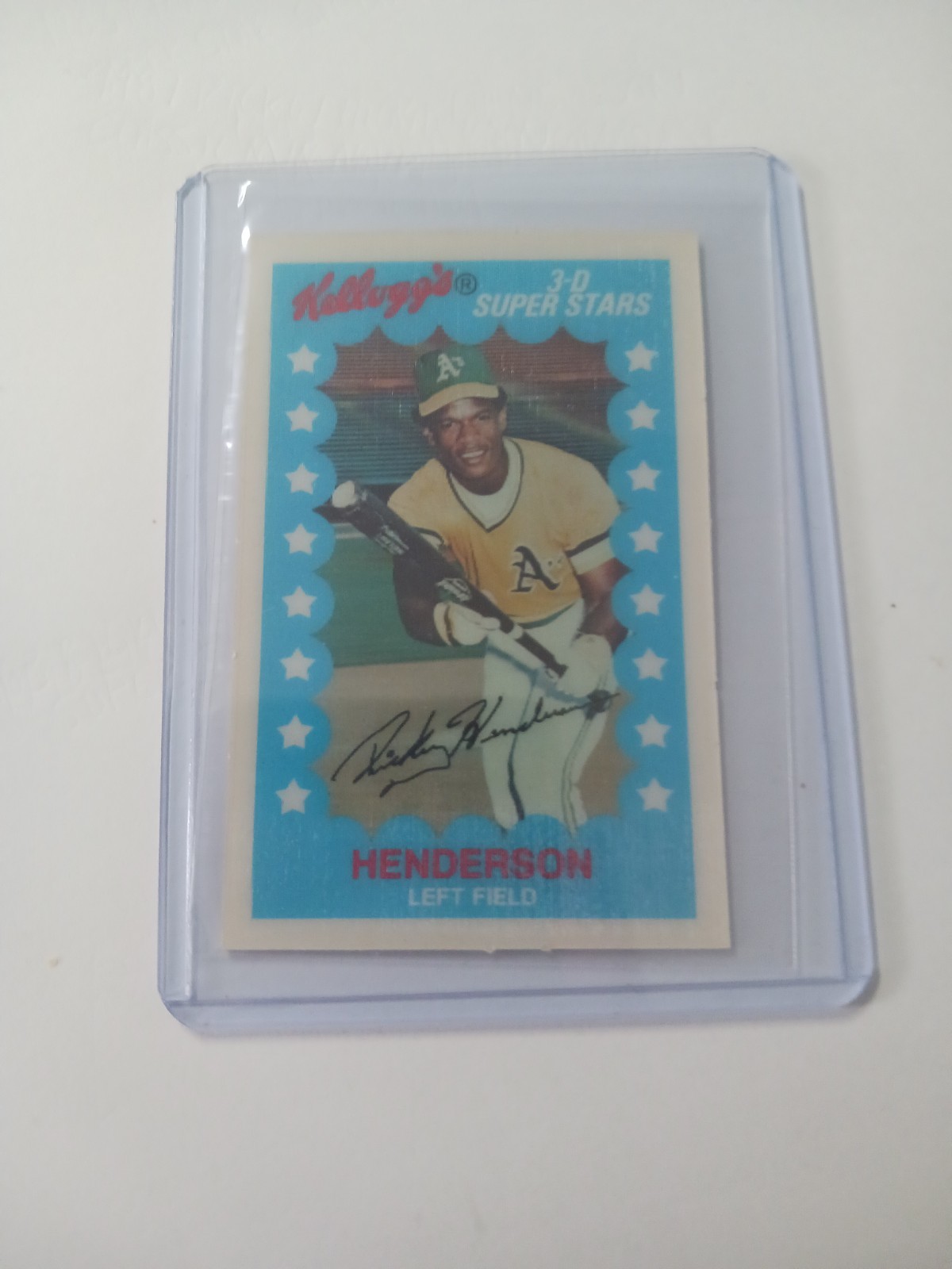 1982 Kellogg's 3-D Super Stars - Rickey Henderson #4