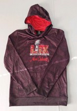 NFL Apparel Super Bowl LIX Hoodie Size Youth L Purple Pullover Pre Owned