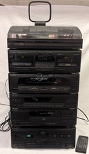 Impianto Hi-Fi vintage '90 Kenwood Perla Nera radio lettore cassette dischi CD