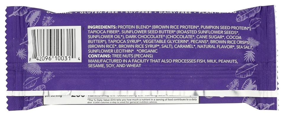 Delicious 1.98 OZ Organic Chocolate Caramel Pecan Bar - Healthy Snack Choice - Image 4 of 4