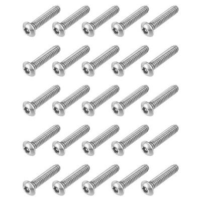 25Pcs #6-32 x 5/8'' 304 Stainless Steel Torx Security Machine Screws, Silver