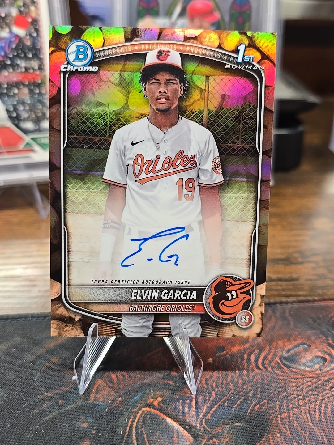2025 BOWMAN CHROME PEANUTS 1ST BOWMAN ELVIN GARCIA AUTO 2/5